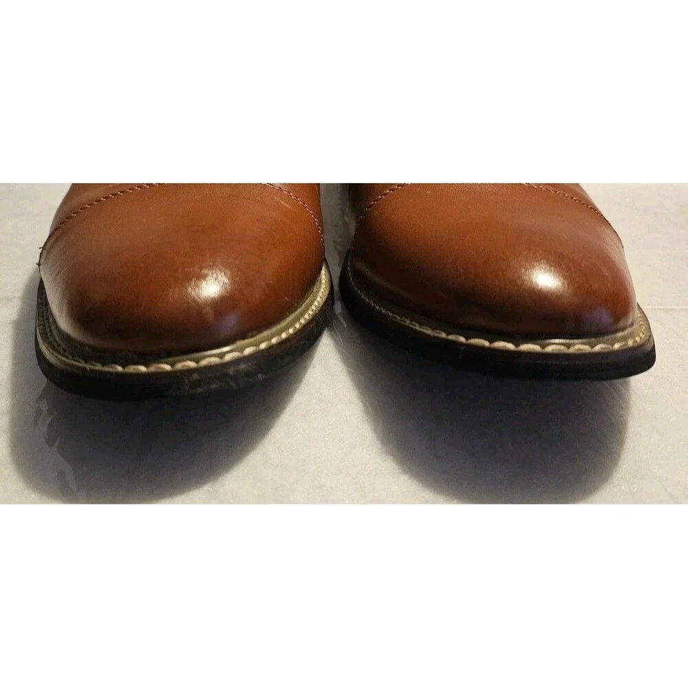 Bruno Marc New York Dress Shoes Men Brown Size 13 Lace Up Cap-Toe Oxford Formal